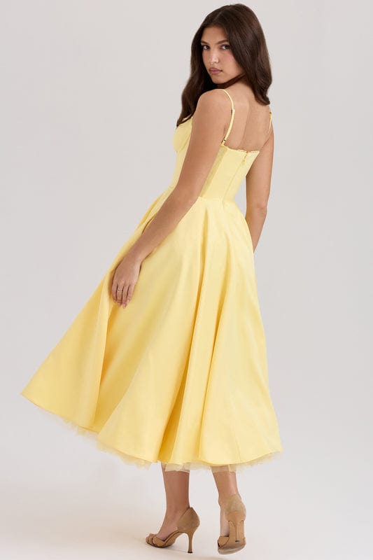 Celestira - Korsett Stil Ärmelloses Midi Kleid
