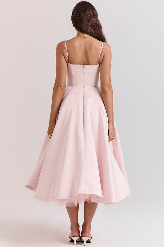 Celestira - Korsett Stil Ärmelloses Midi Kleid