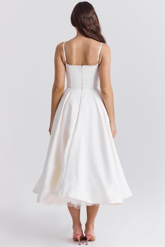 Celestira - Korsett Stil Ärmelloses Midi Kleid