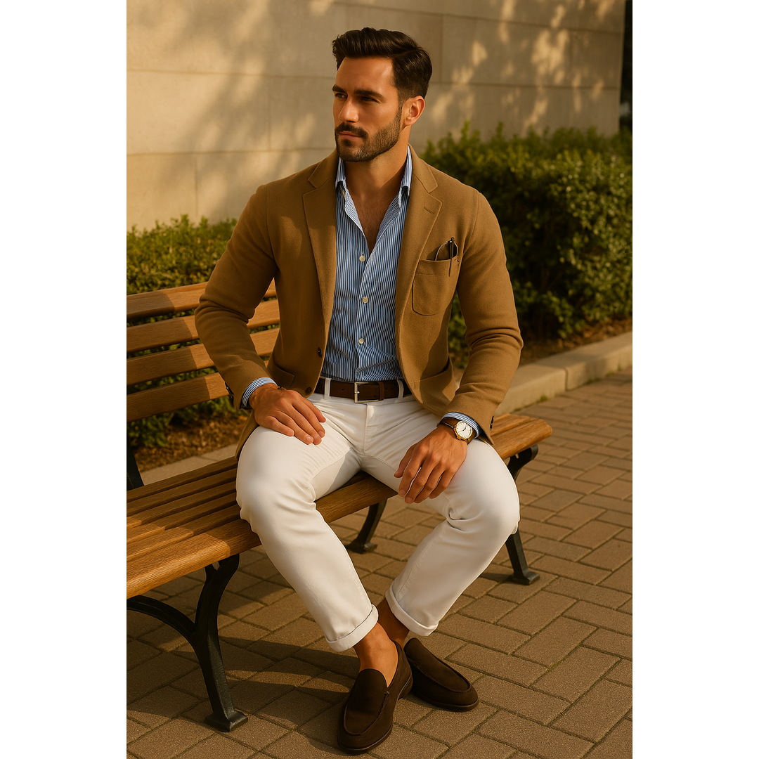 Olviro - Herren Casual Blazer Mit Reverskragen