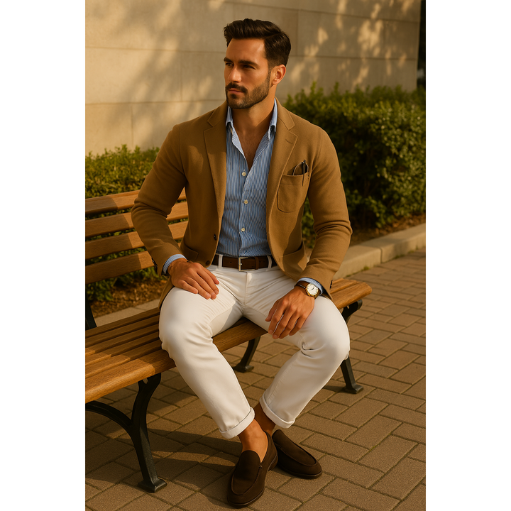 Olviro - Herren Casual Blazer Mit Reverskragen