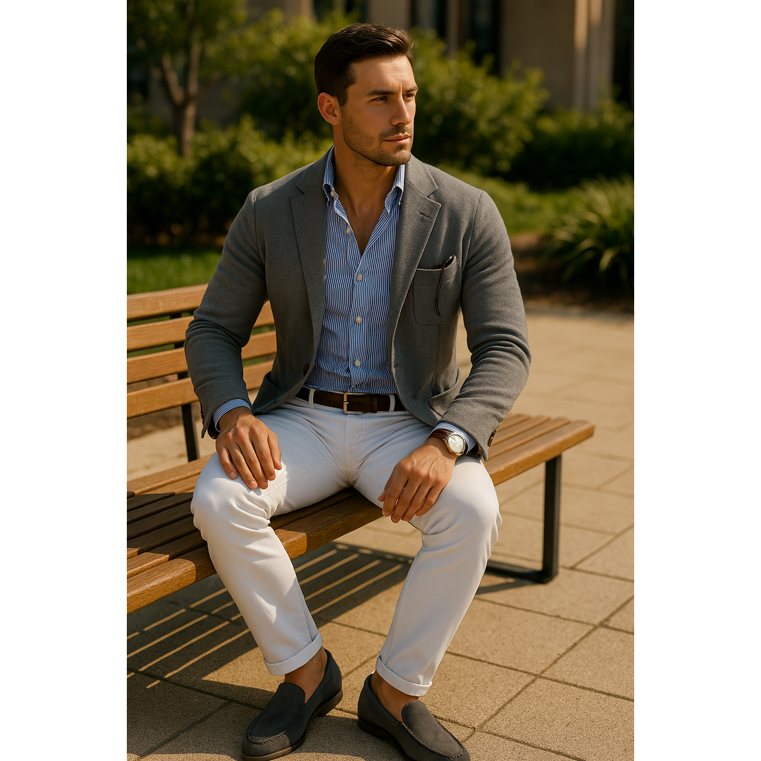 Olviro - Herren Casual Blazer Mit Reverskragen