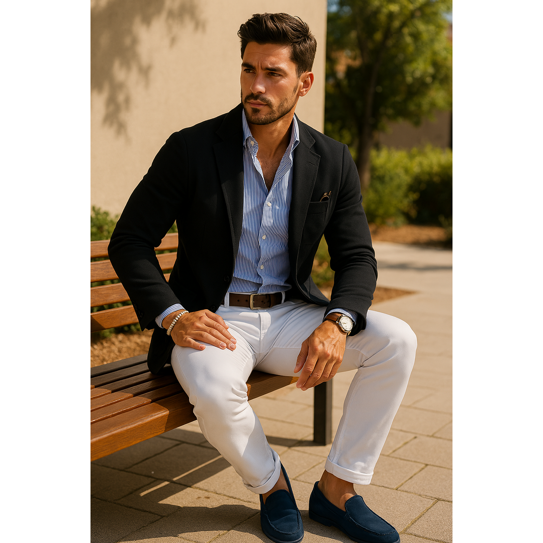 Olviro - Herren Casual Blazer Mit Reverskragen
