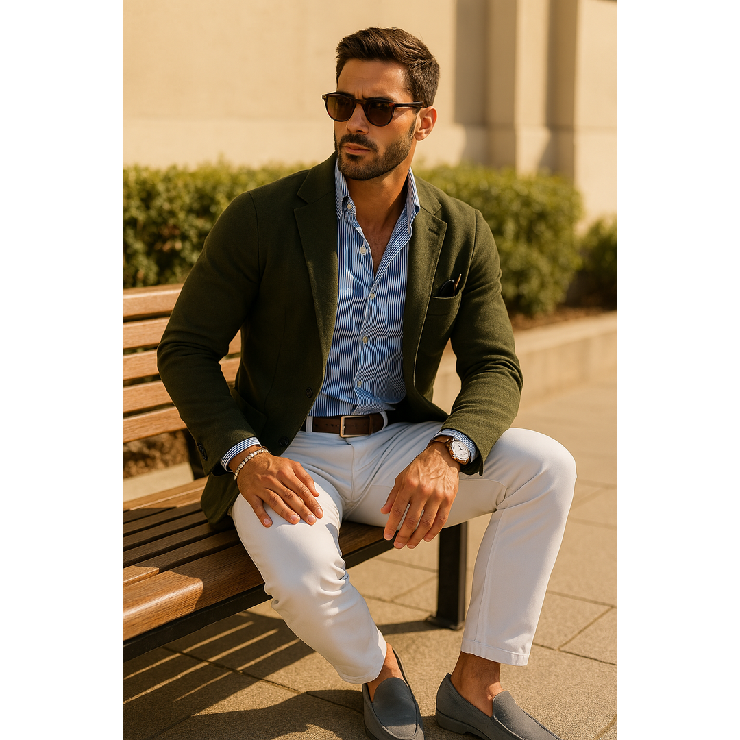 Olviro - Herren Casual Blazer Mit Reverskragen