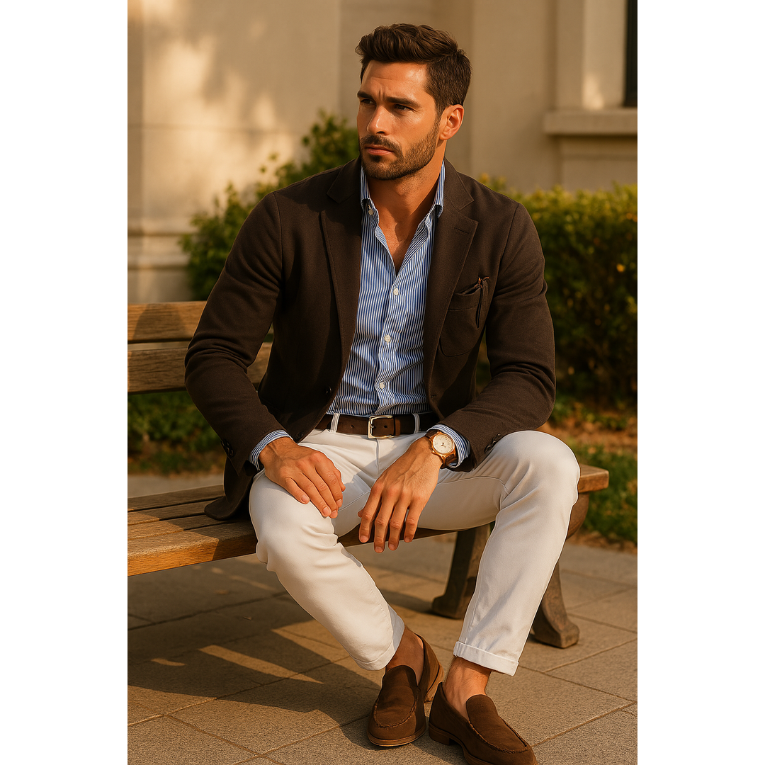 Olviro - Herren Casual Blazer Mit Reverskragen