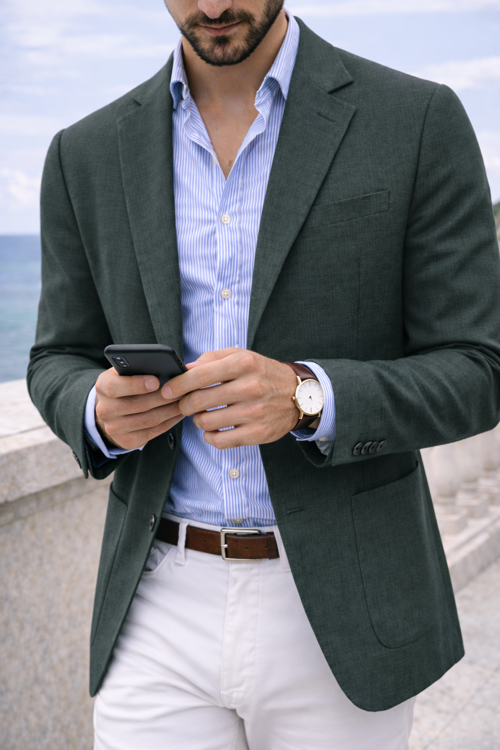 Lucas - Herren Strickblazer mit Revers