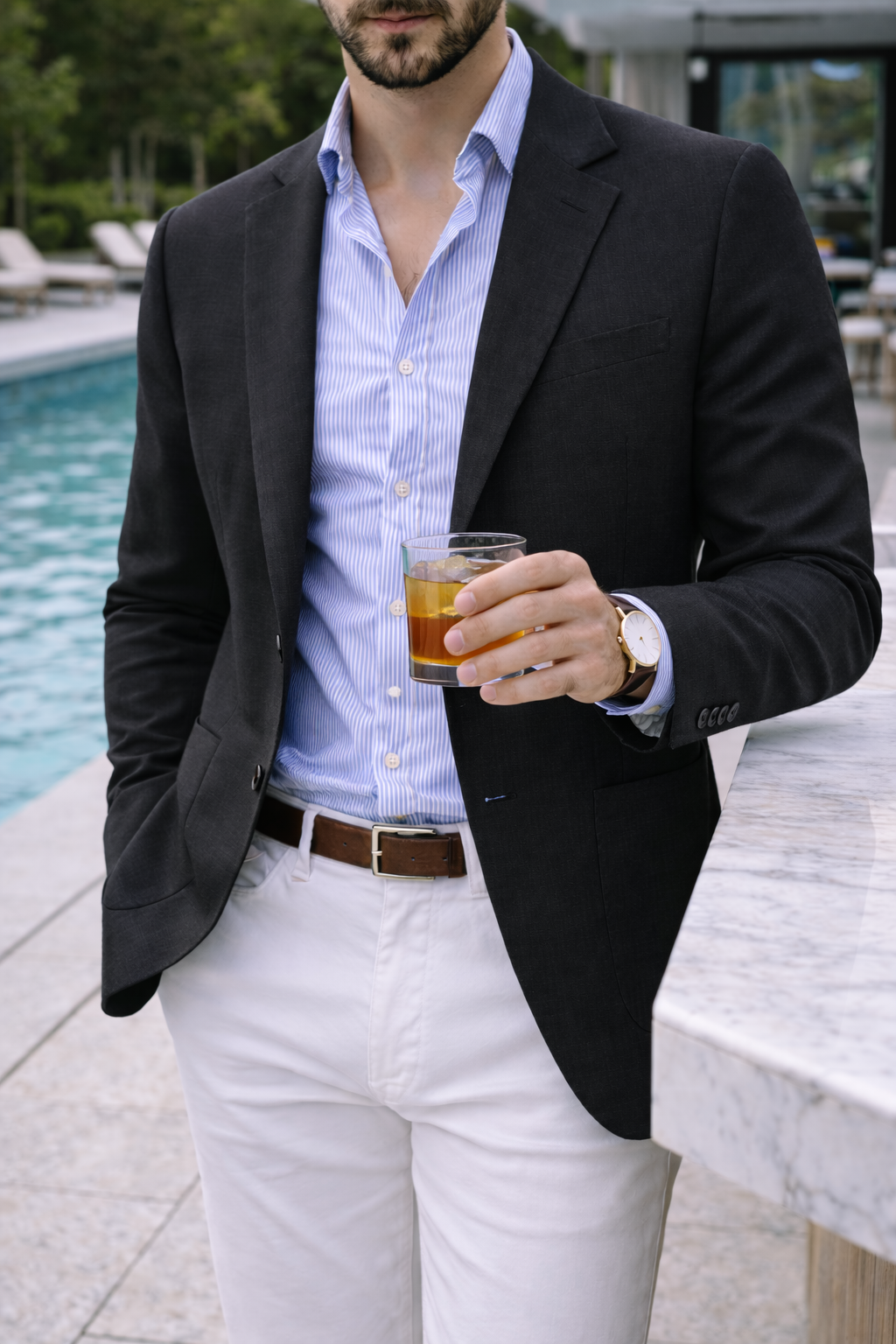 Lucas - Herren Strickblazer mit Revers