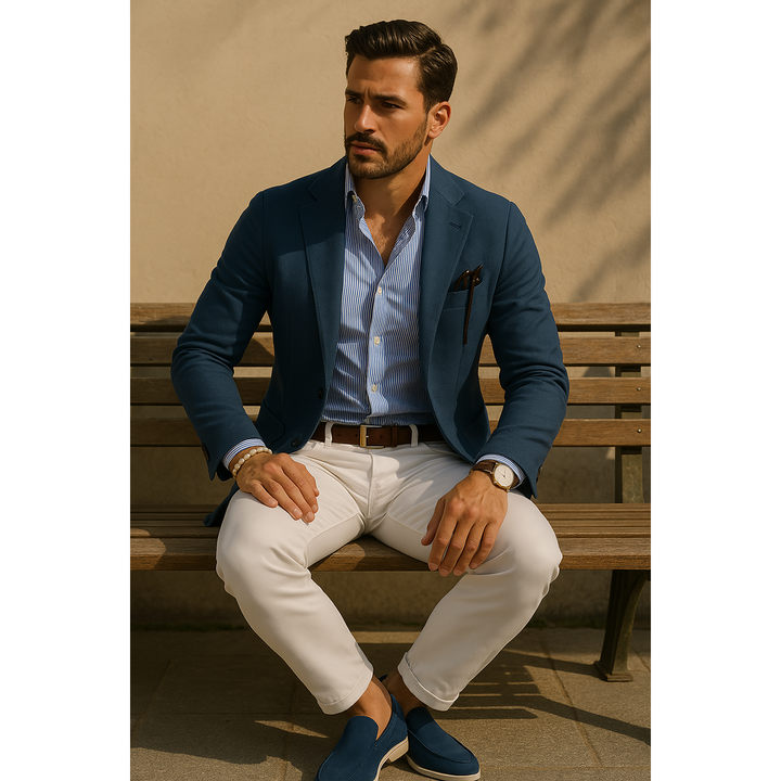 Olviro - Herren Casual Blazer Mit Reverskragen
