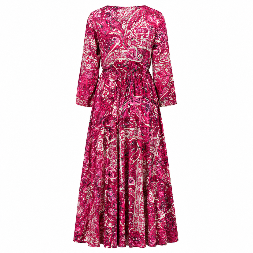 Damen Boho Maxikleid Langes Sommerkleid Viscose Loose Fit - Image 8