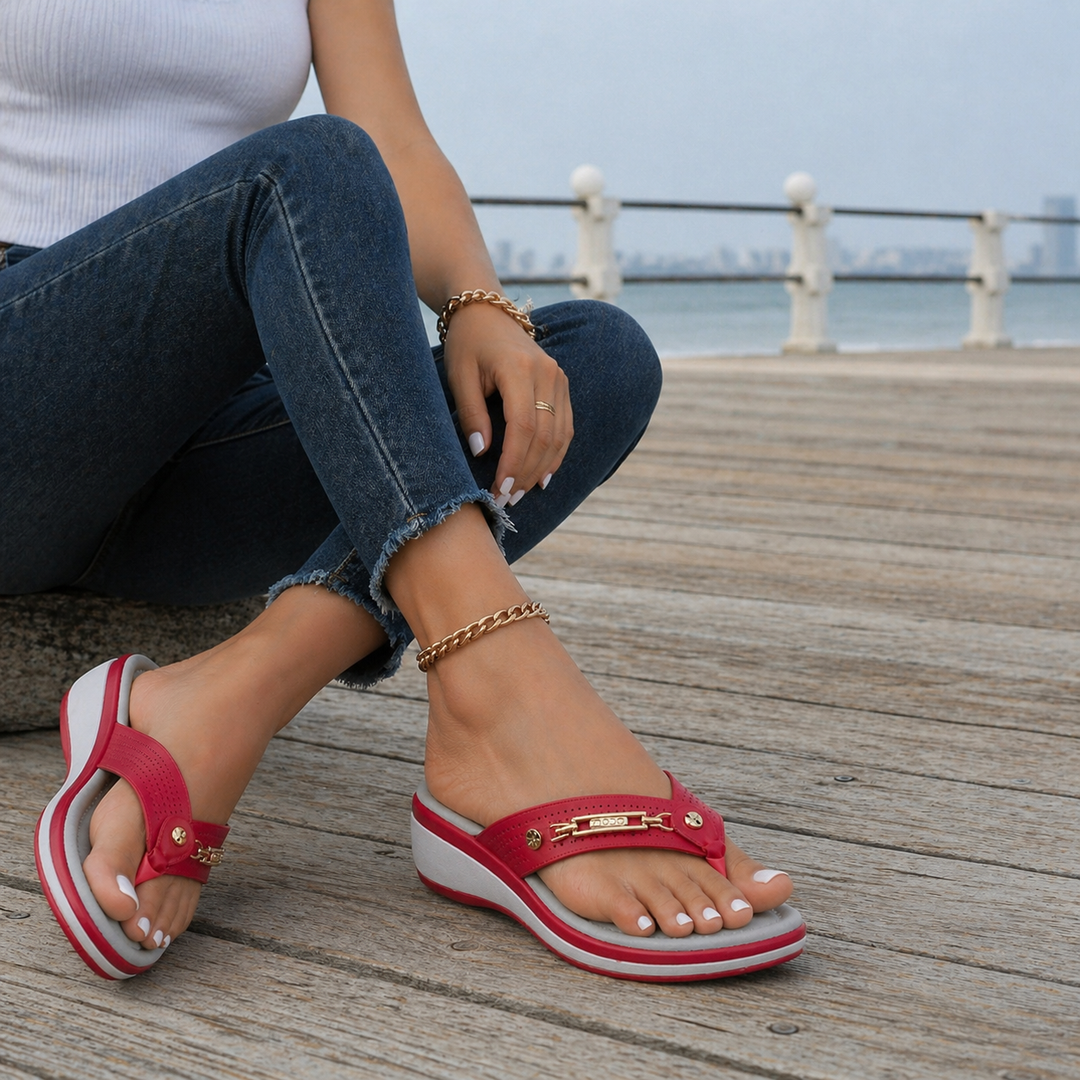 Orthopädische Flip-Flops Damen Zehentrenner Fußgewölbestütze - Image 5