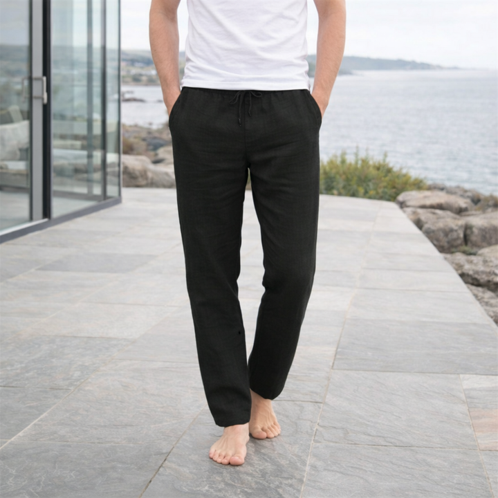 Herren Leinenhose Leicht Atmungsaktiv Casual - Image 3