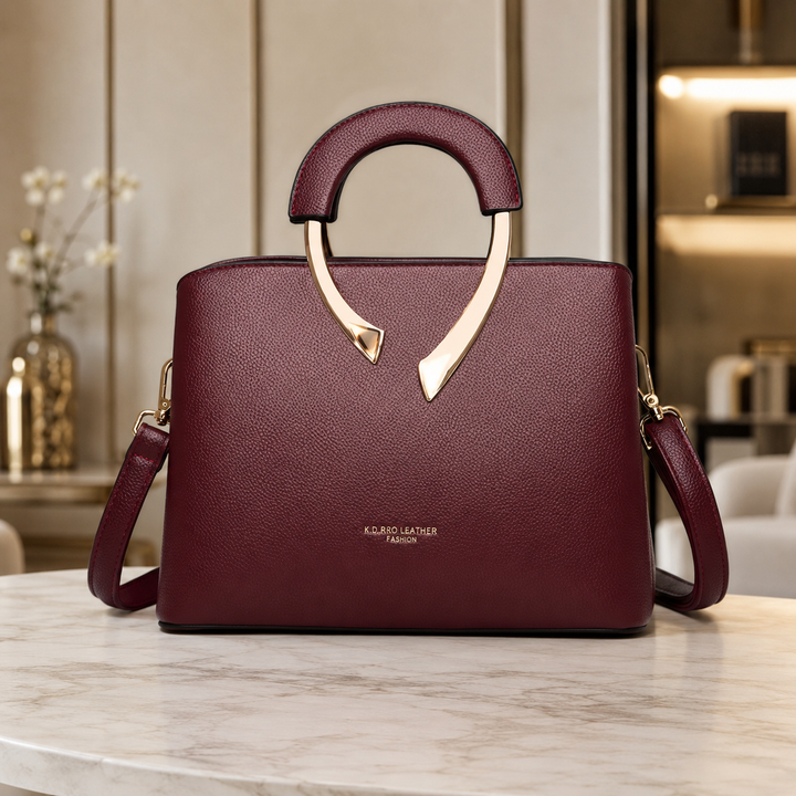 Damen Lederhandtasche elegante Shopper Tasche - Image 2