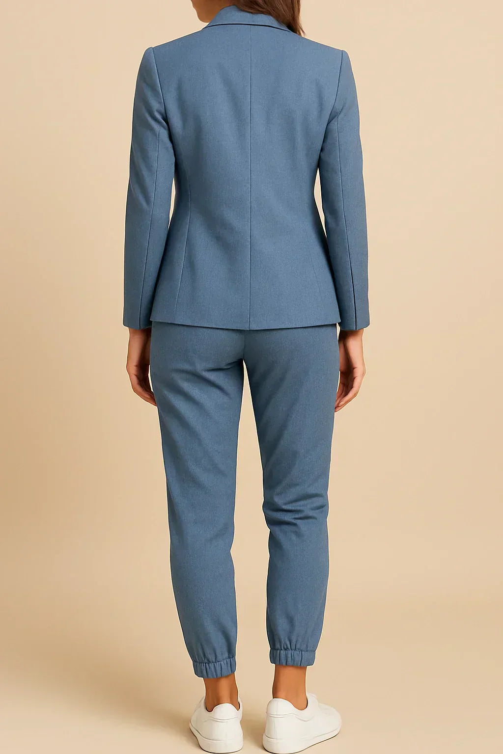 Women Two Piece Blazer Pant Set Elegant Suit