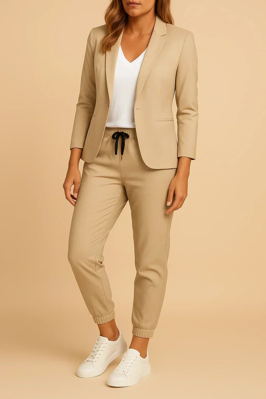 Women Two Piece Blazer Pant Set Elegant Suit - Image 5