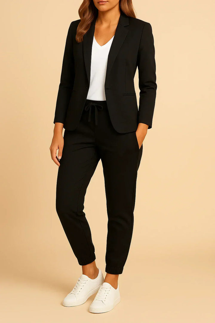 Women Two Piece Blazer Pant Set Elegant Suit - Image 6