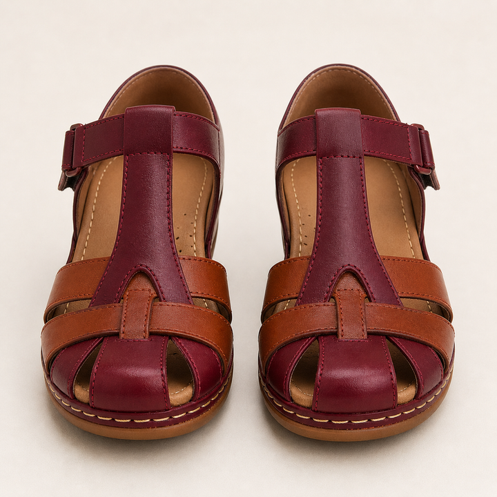 Damen Leder orthopädische Sandalen bequem verstellbar - Image 6
