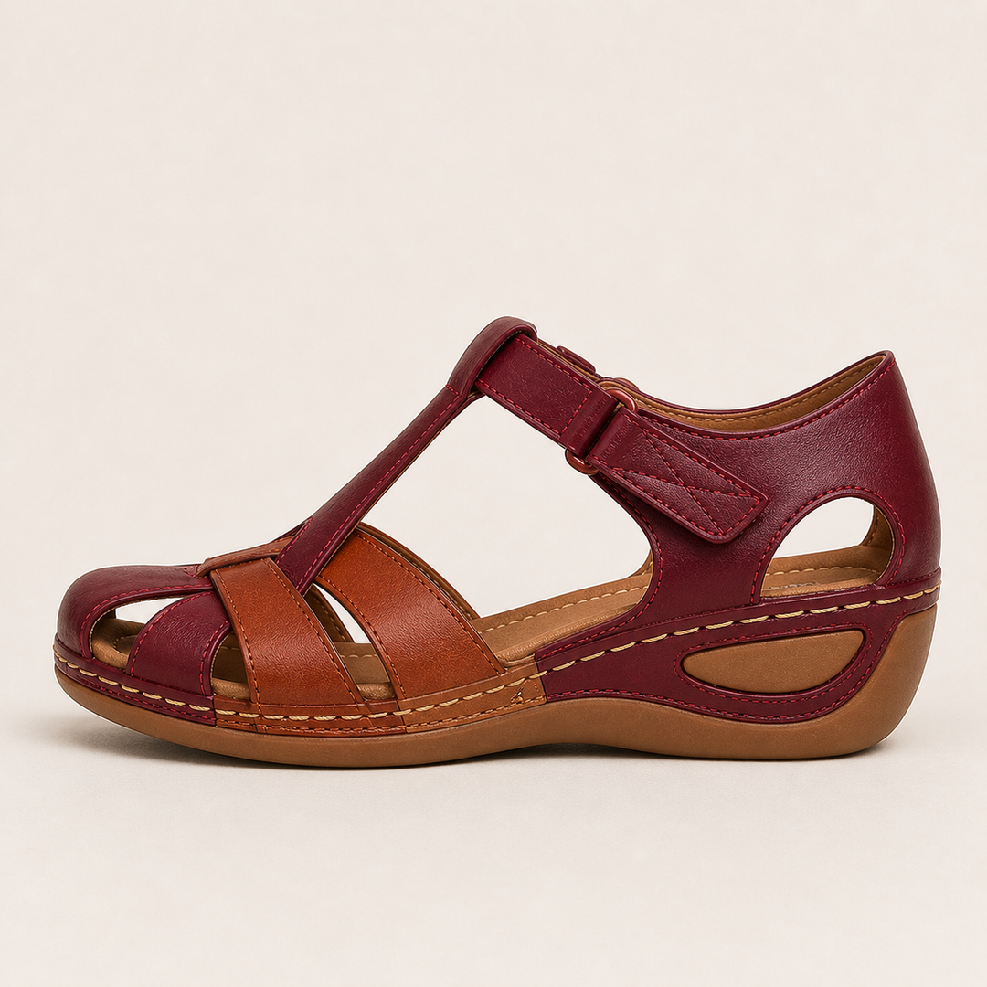 Damen Leder orthopädische Sandalen bequem verstellbar - Image 7