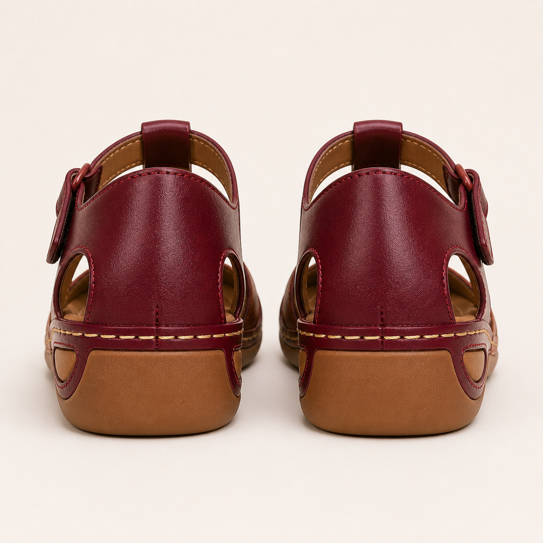 Damen Leder orthopädische Sandalen bequem verstellbar - Image 8