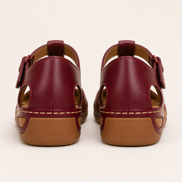 Damen Leder orthopädische Sandalen bequem verstellbar - Image 8