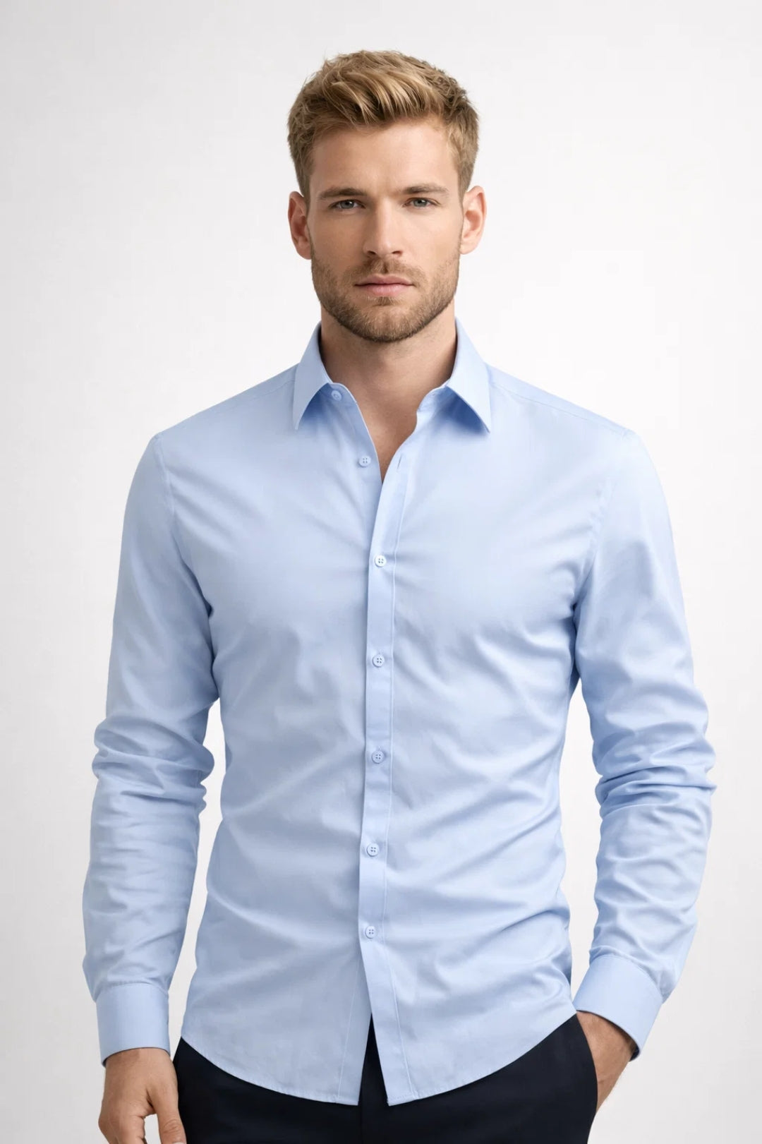 Leonardo - Moderne Herren Langarmhemd