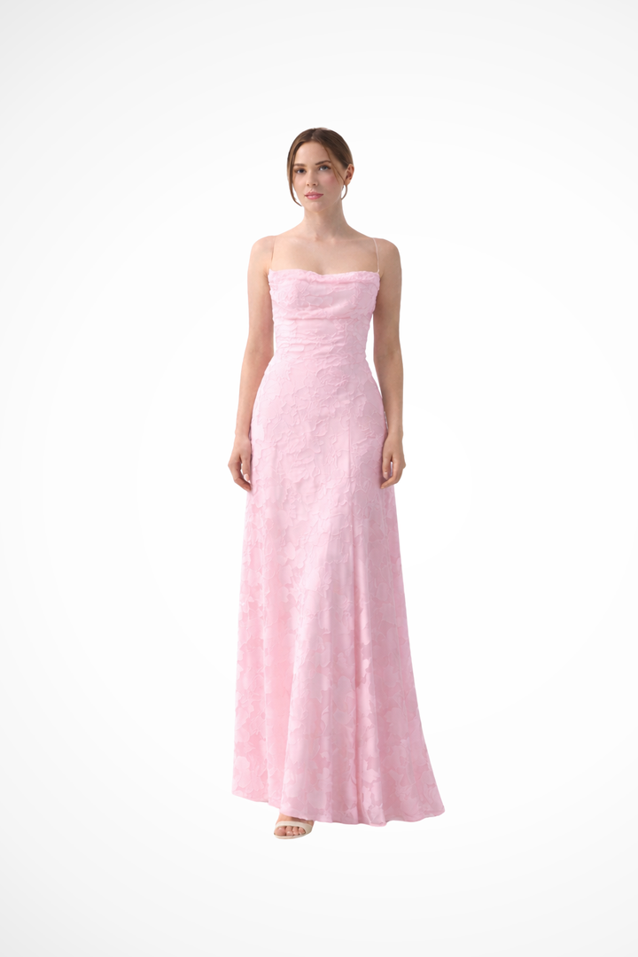 Roséline - Florales Rückenfreies Maxikleid
