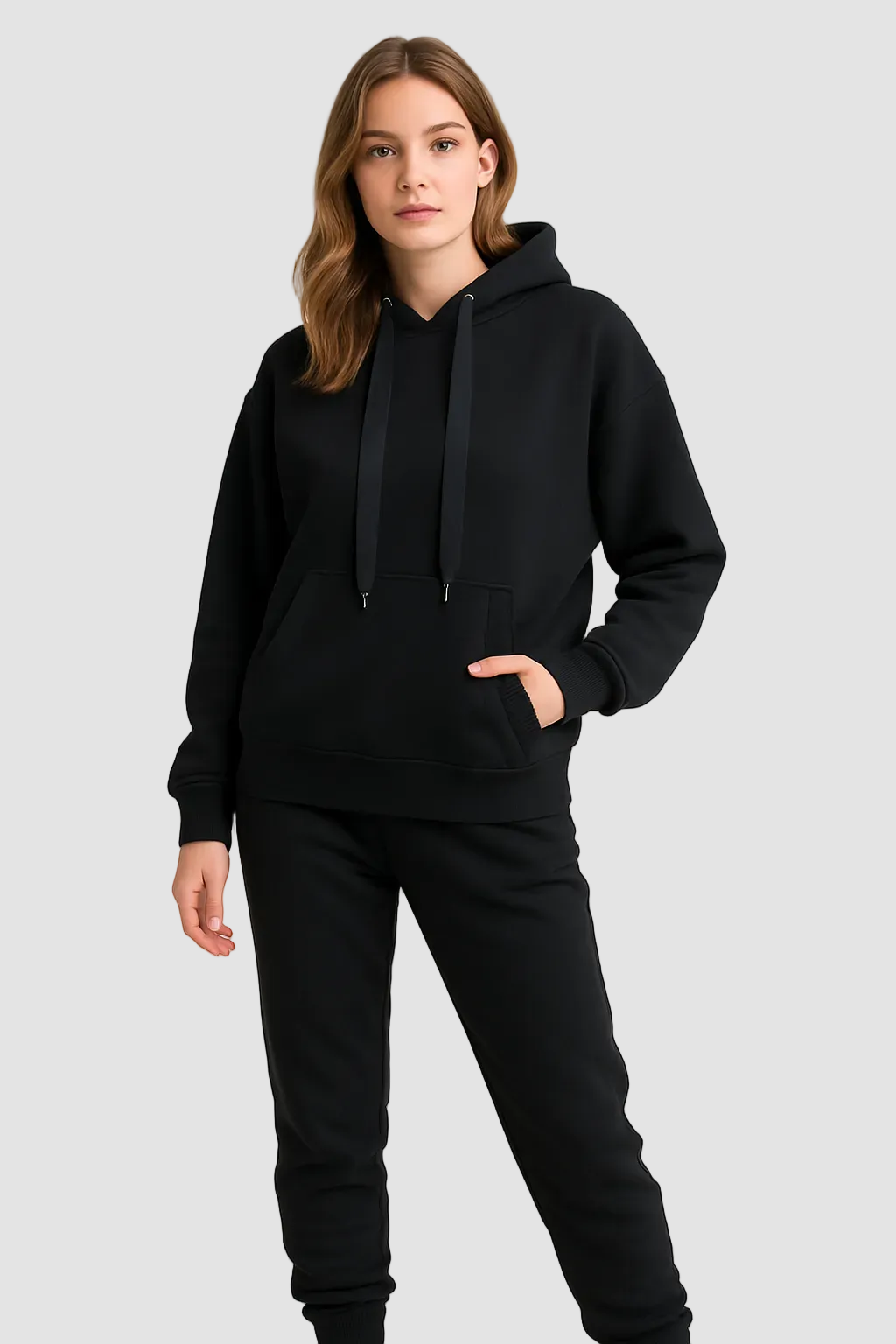 Hoodie Set Damen | Kuscheliger Zweiteiler Loungewear mit Kapuze & Vordertasche - Image 2