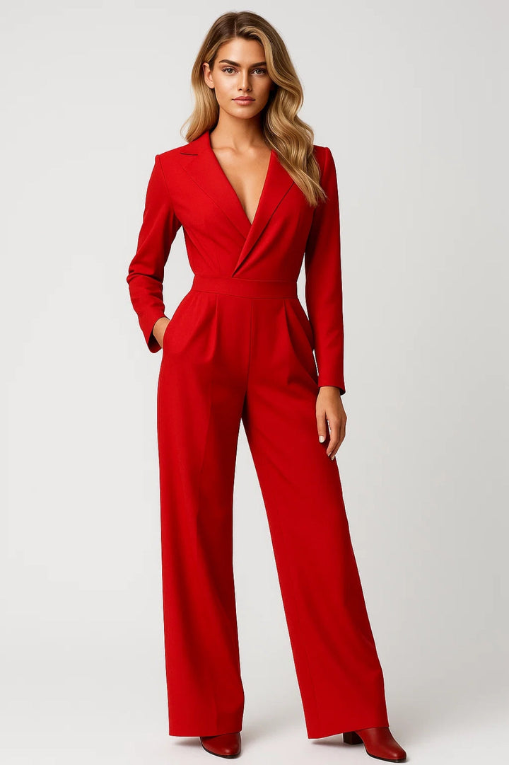 Avenique - Eleganter Damen Jumpsuit Mit Weitem Bein