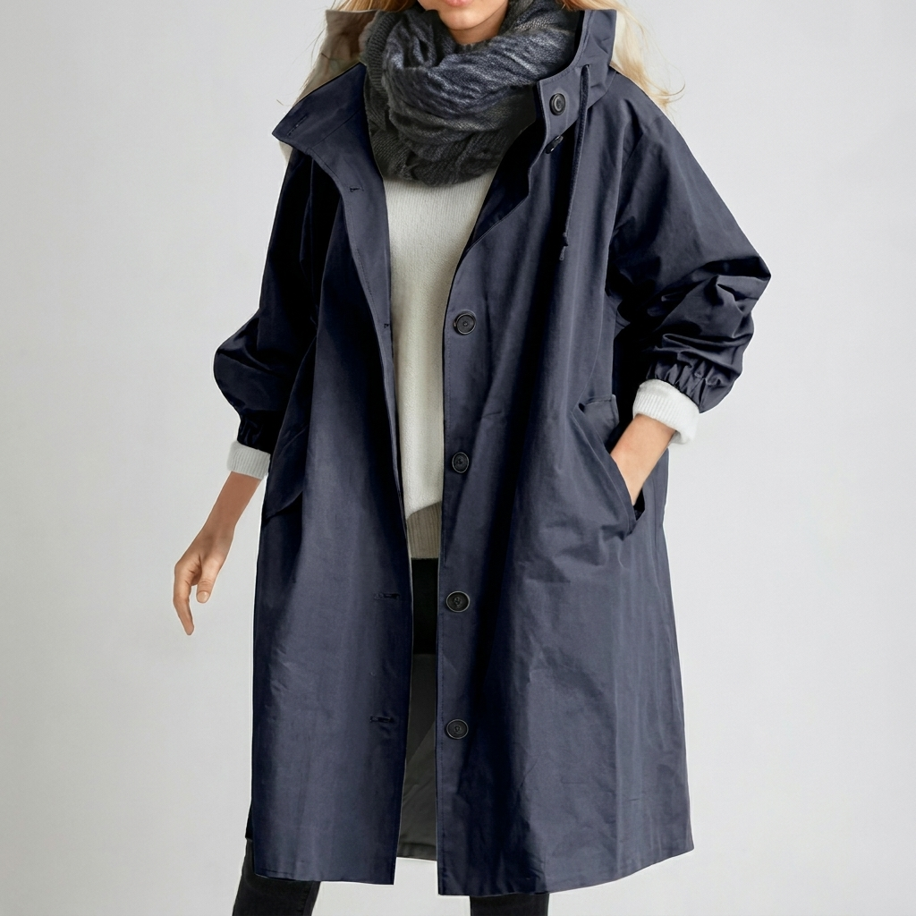 Women's waterproof lightweight hooded jacket