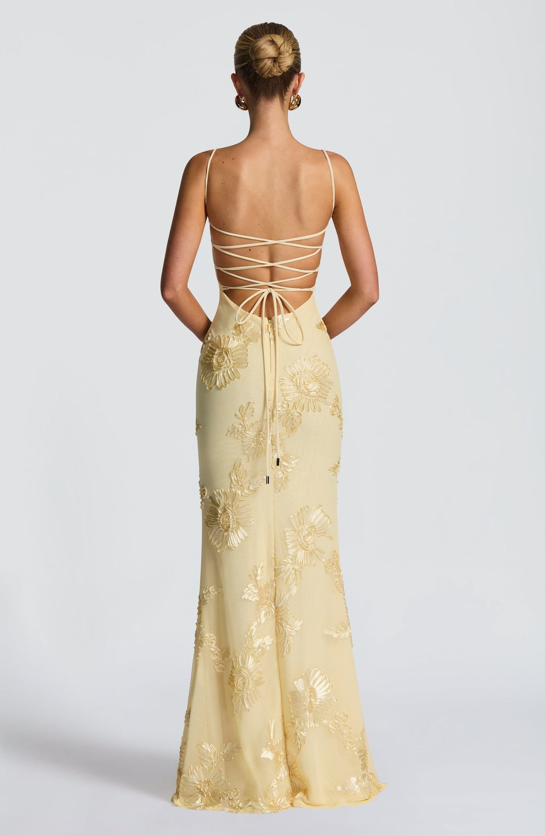 Vicara - Jacquard Corset Maxi Kleid