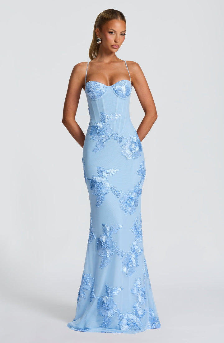 Vicara - Jacquard Corset Maxi Kleid