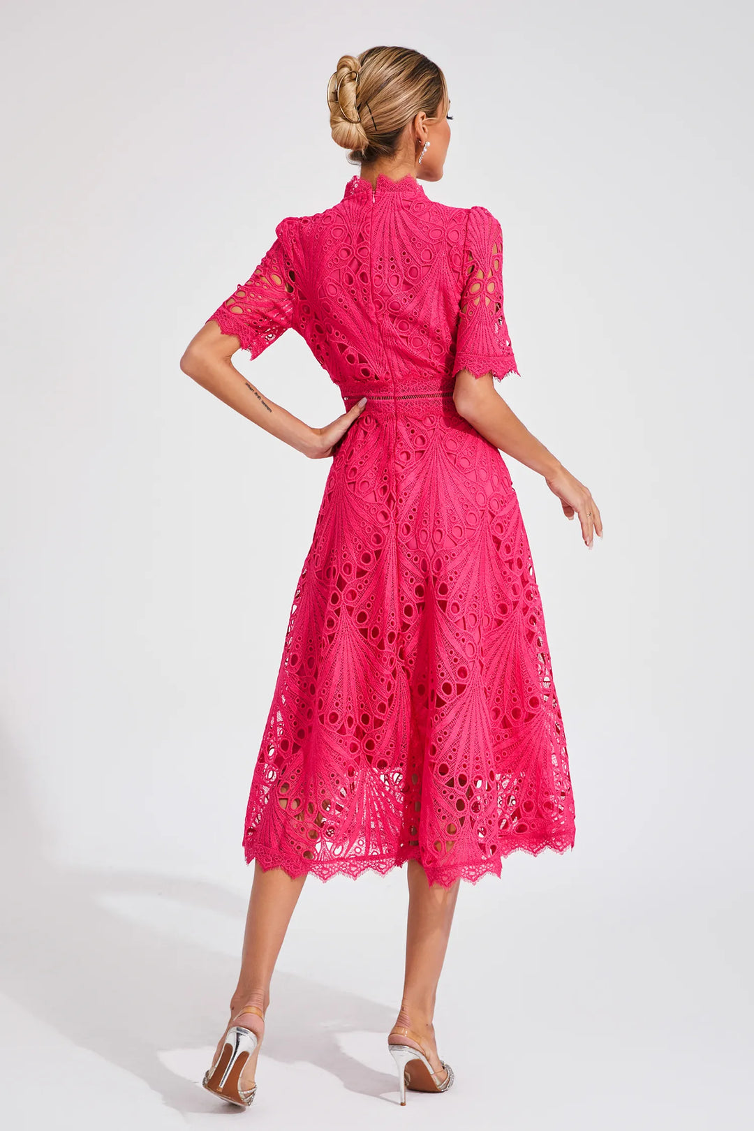 Avarelle - Midi Kleid Mit Strukturdesign