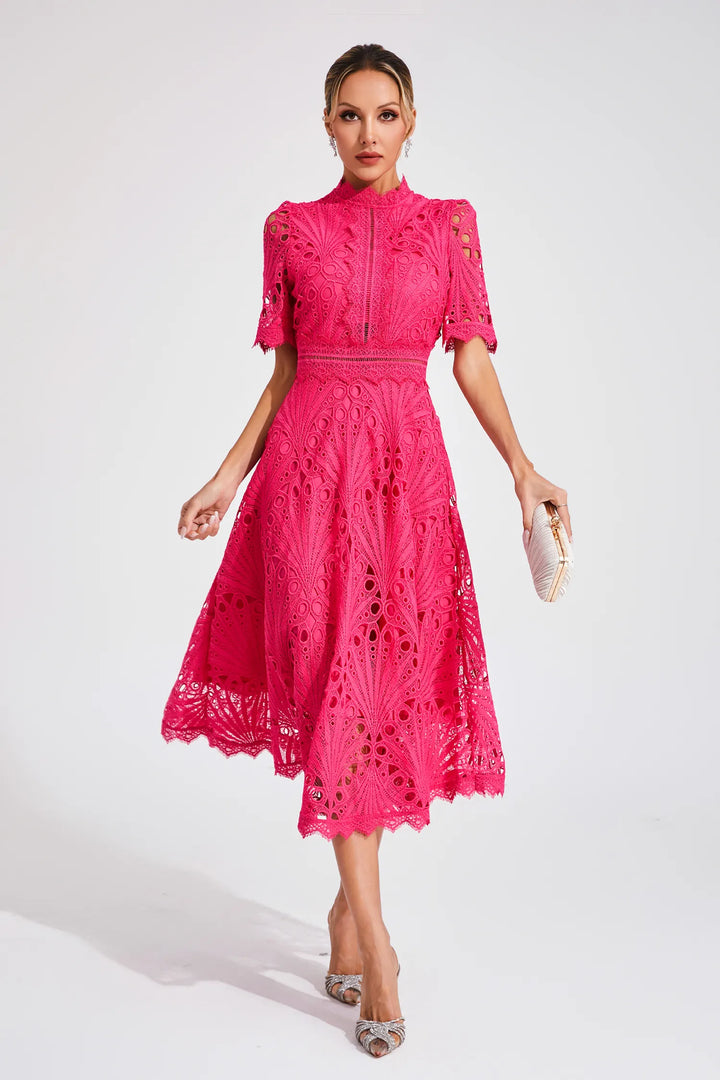 Avarelle - Midi Kleid Mit Strukturdesign