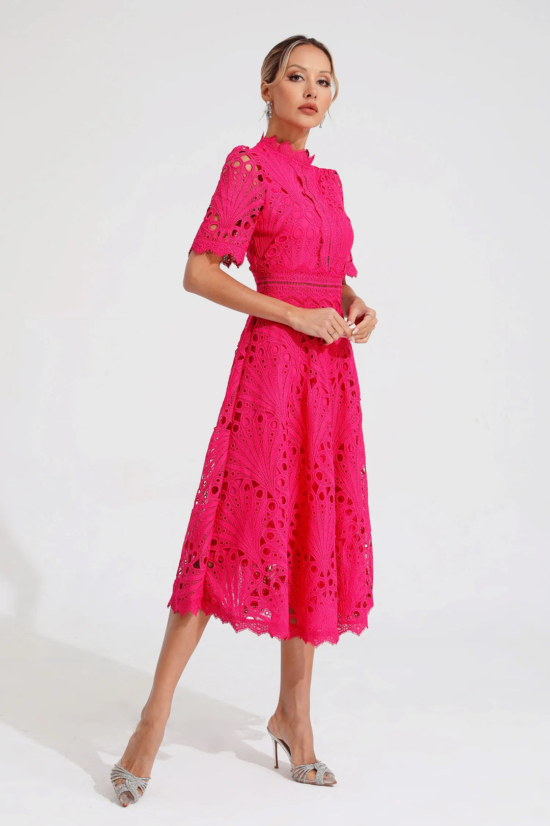 Avarelle - Midi Kleid Mit Strukturdesign