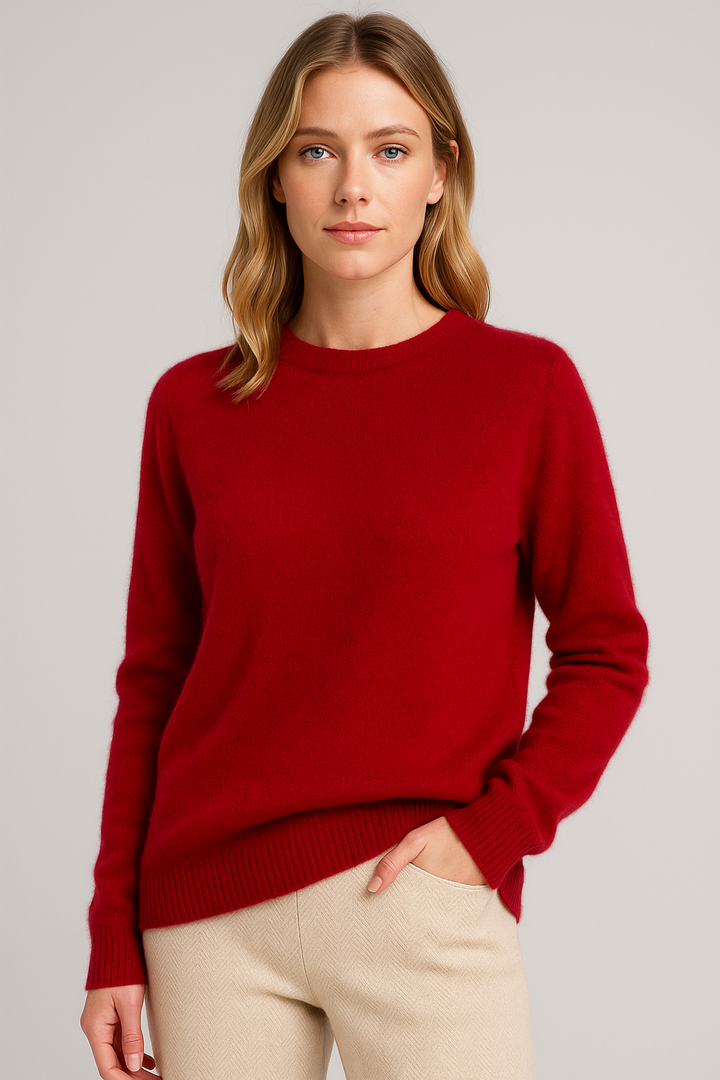 Freya Harper | Klassischer Kaschmirpullover mit Rundhalsausschnitt für Damen