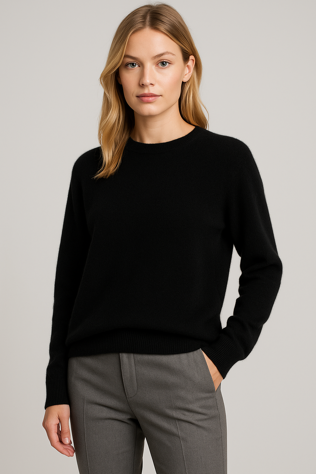 Freya Harper | Klassischer Kaschmirpullover mit Rundhalsausschnitt für Damen - Image 4