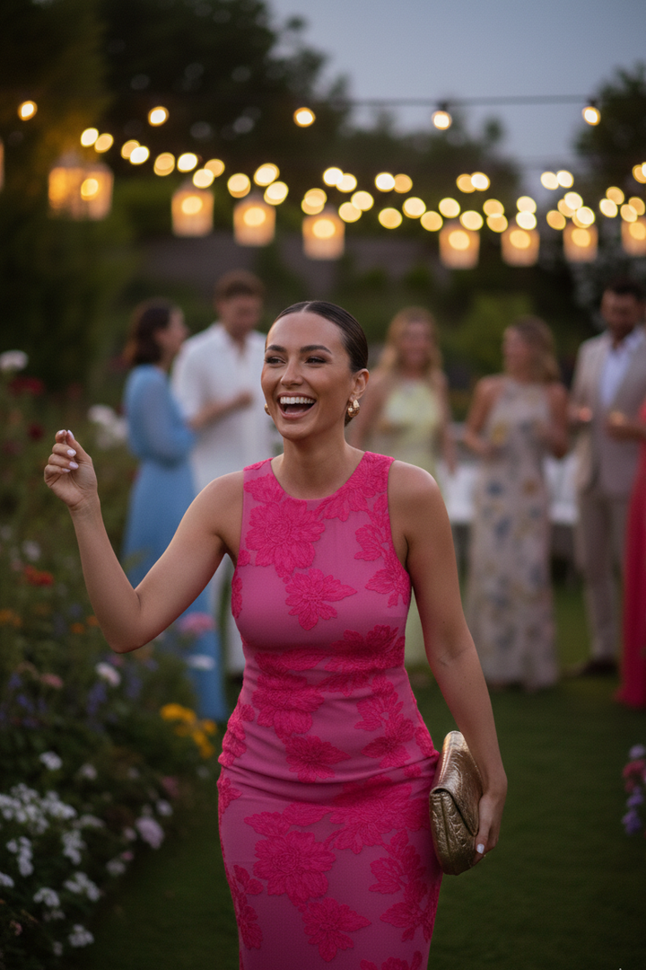 Florévia - Besticktes Ärmelloses Maxi Abendkleid