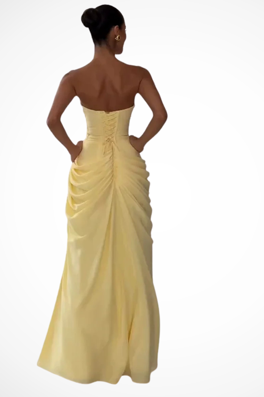 Evarella - Schulterfreies Maxi Kleid Damen