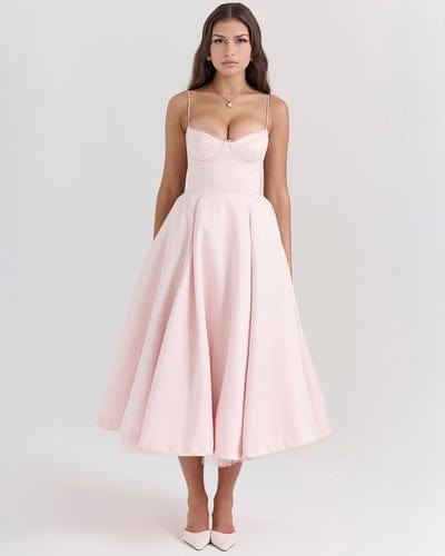 Granessa - Midi Kleid Mit Figurbetontem Oberteil