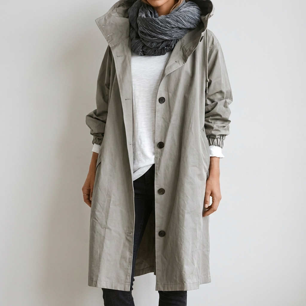 Women's waterproof lightweight hooded jacket