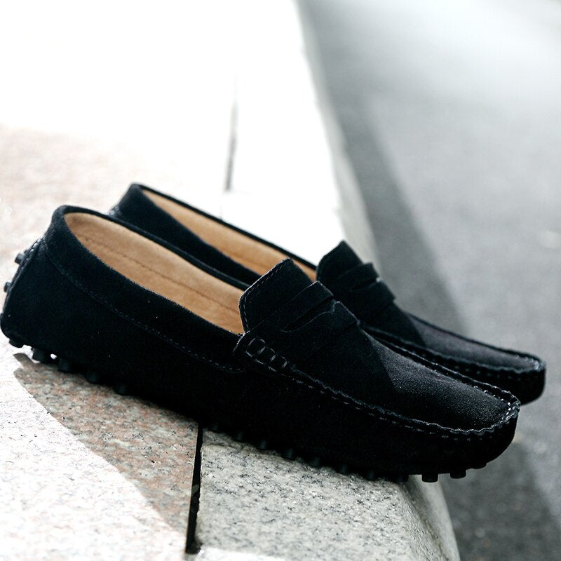Ethan - Men's Suede Loafers