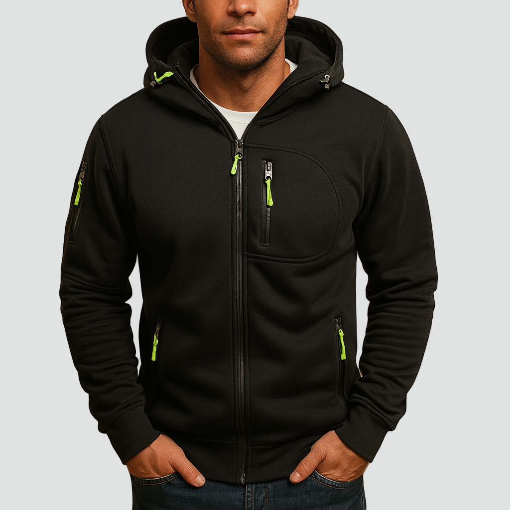 Herren Hoodie mit Reißverschluss & verstellbarer Kapuze – Warm & Bequem für jeden Tag - Image 2