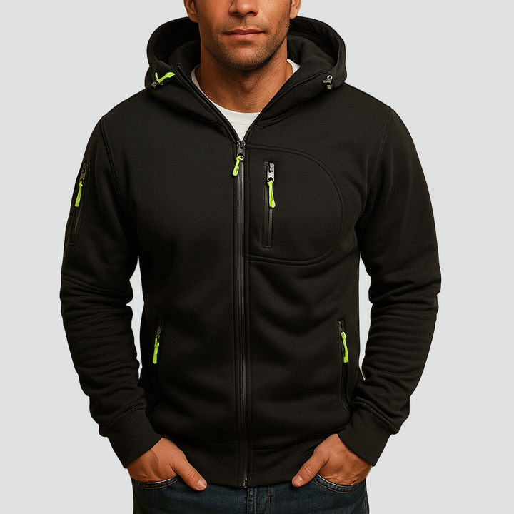 Herren Hoodie mit Reißverschluss & verstellbarer Kapuze – Warm & Bequem für jeden Tag - Image 2