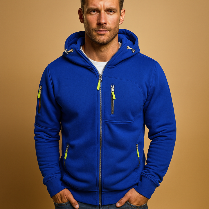 Herren Hoodie mit Reißverschluss & verstellbarer Kapuze – Warm & Bequem für jeden Tag - Image 3