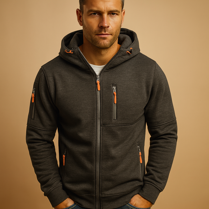 Herren Hoodie mit Reißverschluss & verstellbarer Kapuze – Warm & Bequem für jeden Tag - Image 4