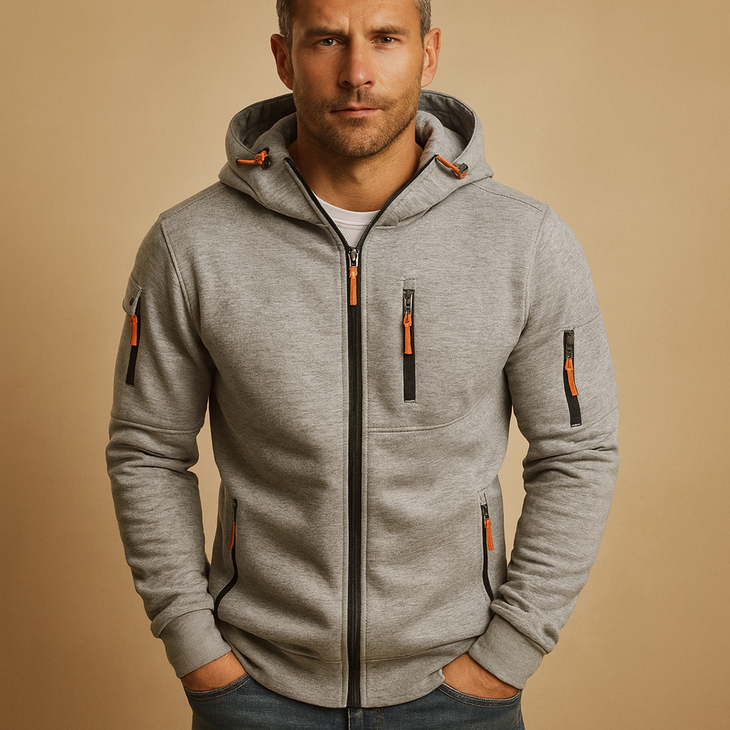 Herren Hoodie mit Reißverschluss & verstellbarer Kapuze – Warm & Bequem für jeden Tag - Image 6