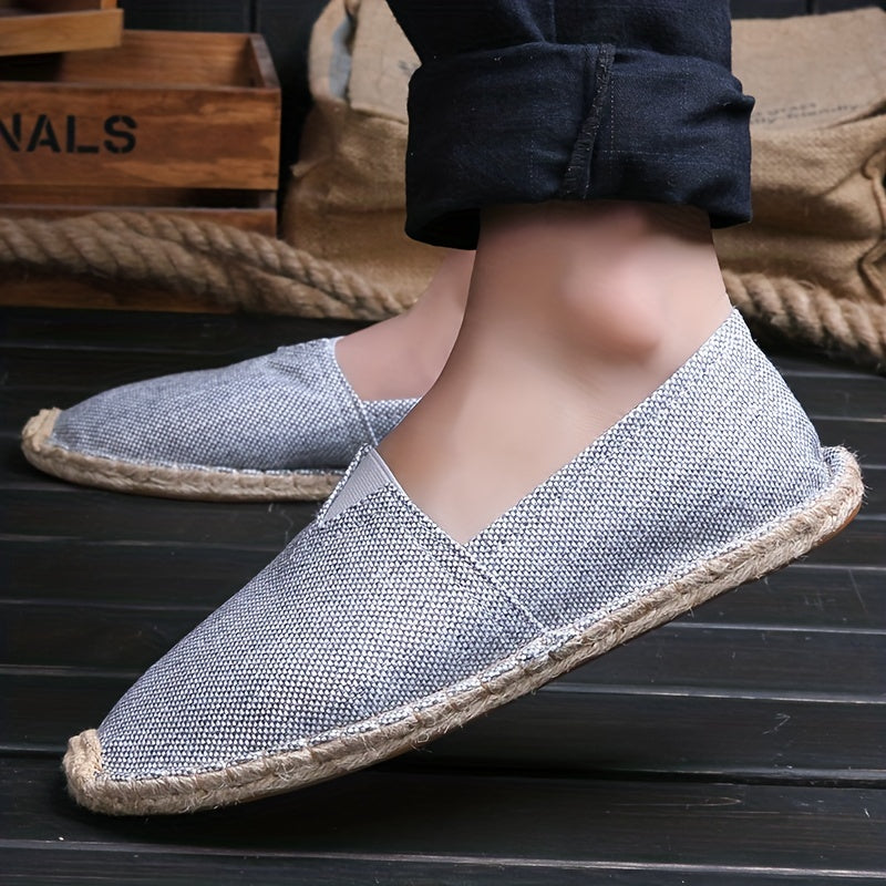 Men's Espadrille Loafers Lightweight Canvas Slip-On Summer Shoes - Image 6