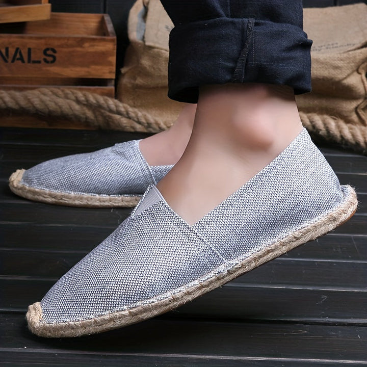 Men's Espadrille Loafers Lightweight Canvas Slip-On Summer Shoes - Image 6