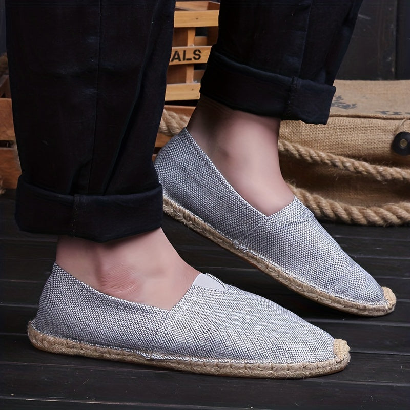 Men's Espadrille Loafers Lightweight Canvas Slip-On Summer Shoes - Image 8