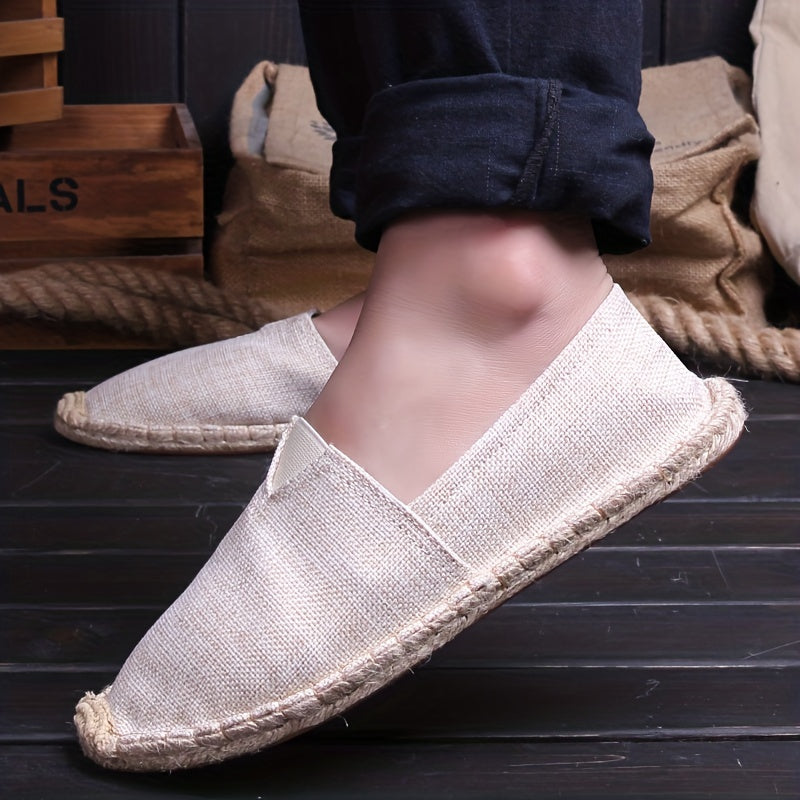 Men's Espadrille Loafers Lightweight Canvas Slip-On Summer Shoes - Image 9
