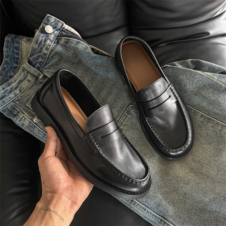 Men's Genuine Leather Classic Penny Loafers - Image 3